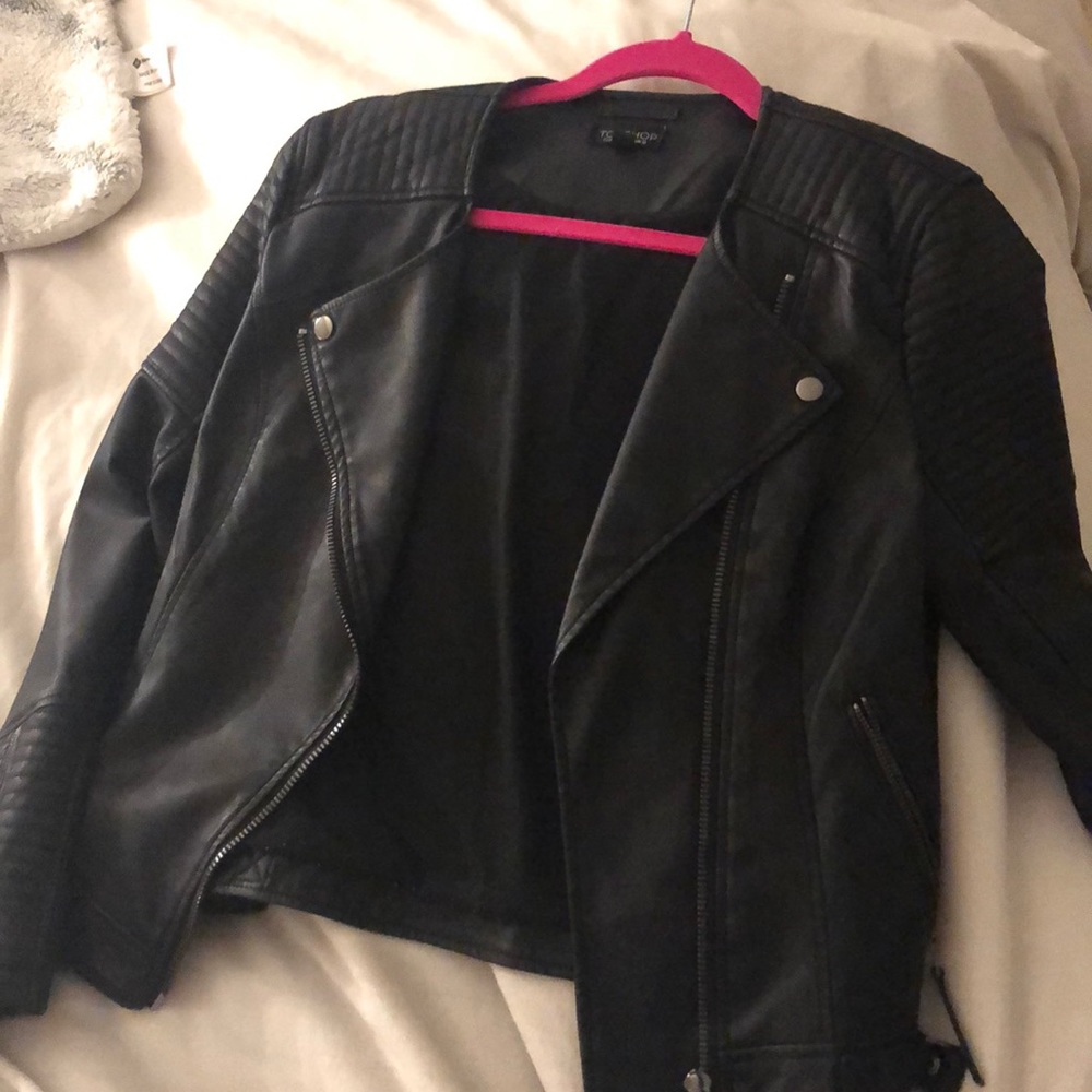 Top shop leather jacket women’s